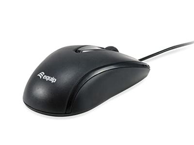 Equip 245114 - Mouse ottico USB con connettore nero fino a 1600 dpi