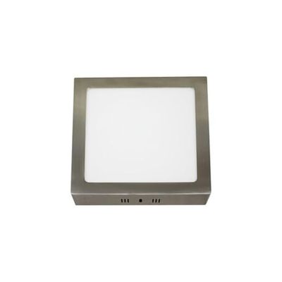 Plafoniera LED quadrata NIQUEL.18W.Sup.CAL