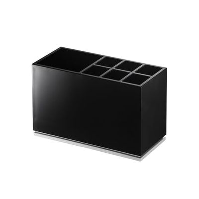 Yamazaki Toothbrush Stand, ABS resin, Black, One Size