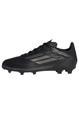 adidas F50 League Football Boots Firm Ground, Scarpe da Calcio per Terreni compatti Unisex-Adulto, Core Black/Iron Metallic/Gold, 37 1/3 EU