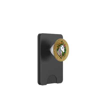 Unicornio colorido mágico PopSockets PopWallet para MagSafe
