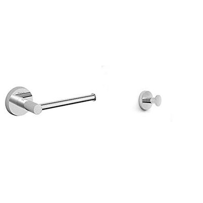 Roca A816712001 Portarrollo, Cromo + A816700001 Percha, Cromo
