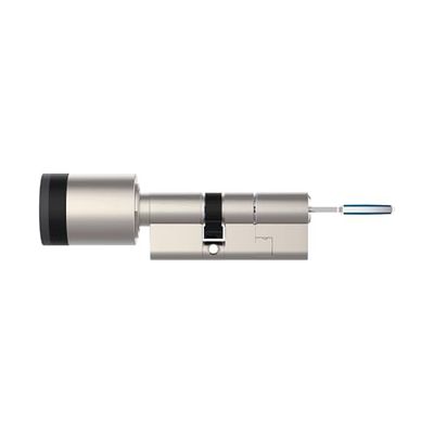 ABUS CYLOX One - ouverture sans clé avec smartphone et autres accessoires - serrure de porte avec protection anti-perçage - ouverture par bouton extérieur - avec clé intérieure - longueur 45-55/30-40