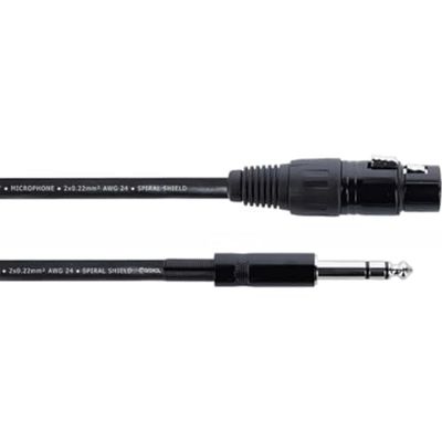 Audiokabel XLR vrouwelijk/stereo jack - 6 m