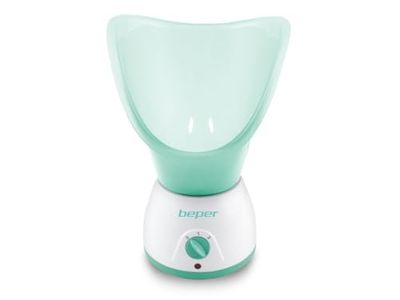 BEPER 40.967N Sauna Pulizia Viso - Vaporizzatore Facciale per Impurità della Pelle, Bianco/Verde