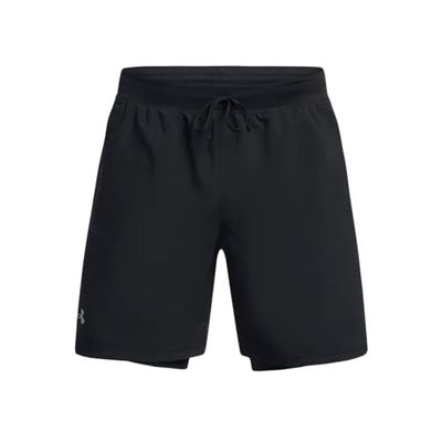 Under Armour Uomo UA Launch 7'' 2-in-1 Short, Pantaloncini Palestra Uomo, Shorts Uomo Elasticizzati in 4 Direzioni, Pantaloncini Uomo Sportivi Comodi e Traspiranti