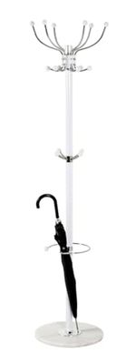 HAKU Möbel Kapstok chroom, wit, Marmer, metaal - Maat: H 176 cm x Ø 38 cm, Stijl: Modern