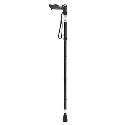 Days Comfy Grip Sticks, Ergonomic Anodised Aluminium Walking Stick for Enhanced Comfort and Support, Lightweight, Sturdy Design with Comfortable Handle Options, Folding, 825-925MM - Right Hand, Black