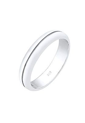 Elli Premium kvinnors subtil vigselring 925 sterlingsilver 0611220317, 62, Silver, Ingen ädelsten