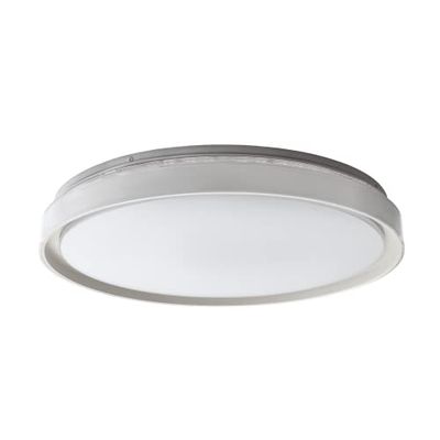 Eglo Led plafoniera Seluci, lampada da soffitto a luce singola, con telecomando, colore della luce regolabile, dimmerabile, illuminazione in metallo bianco e plastica bianca