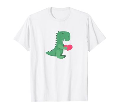 Happy Valentine's Day T-Rex T-Shirt Dinosaur Heart Maglietta