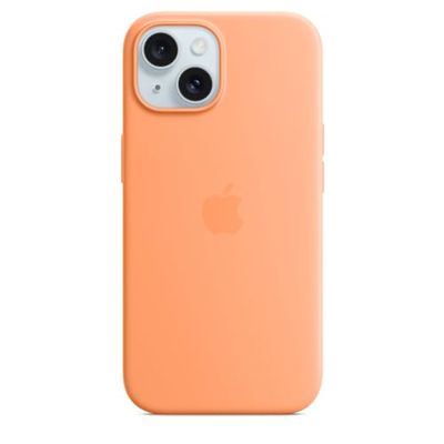 Apple iPhone 15 Silicone Case with MagSafe - Orange Sorbet ​​​​​​​