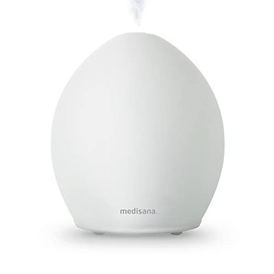 medisana | AD 635 | Aroma Diffuser | Melkglas | Kamerverfrisser | Luchtverfrisser | Geurlampje met timer | Kamerparfum elektrisch | Etherische oliën geur oliën | Wellness licht in 6 kleuren | 100 ml