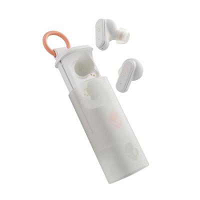 Skullcandy Dime Evo In-Ear Wireless Earbuds, 36 Hr Battery, Microphone, Works with iPhone Android and Bluetooth Devices - Bone Orange