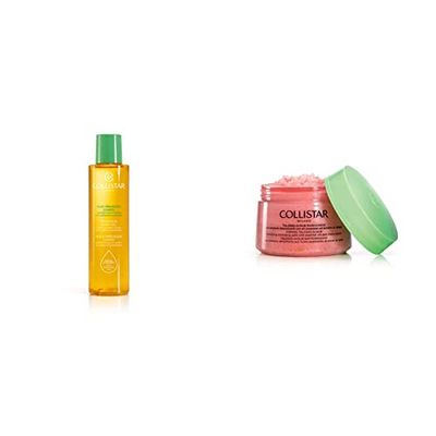 Collistar Olio Prezioso Corpo, Rassoda, nutre, tonifica e stimola la microcircolazione, 150ml & Talasso Scrub Rassodante, scrub corpo con sale rosso dell'hawaii ed estratto di ciliegia 700 g