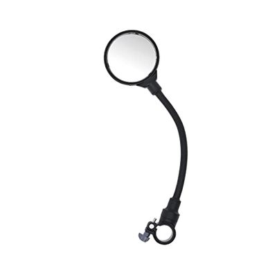 NEWRBAN | Specchietto Retrovisore per Bici e Monopattino - Dotato di Aggancio Universale per Manubri con Diametro 22-31,8 mm - Angolazione e Direzione Regolabili - Facile Installazione - Nero
