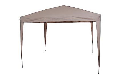 Toile de Toit Taupe à tonnelle Pliante 3 x 3 m, Housse en Polyester 160 g/m², revêtement PU, Taupe