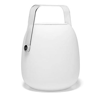 Mini baladeuse enceinte bluetooth sans fil LED blanc/multicolore dimmable MINI SO PLAY H25cm avec télécommande