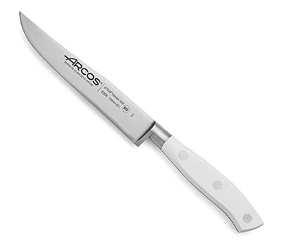 Arcos Coltello da Cucina Professionale in Acciaio Inossidabile Nitrum con Lama da 150 mm – Manico Ergonomico in Poliossimetilene POM, Ideale per Cucinare – Bianco, Serie Riviera Blanc