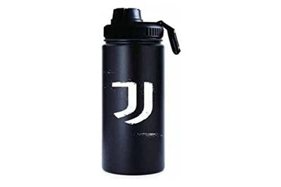 FC JUVENTUS voetbalfles, veelkleurig, 650 ml thermofles van roestvrij staal, intern, extern, temperatuurbehoud tot 24 uur, school, vrije tijd