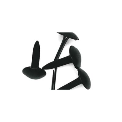 Rayher - 7871601 Brads redondos, 4 + 8 mm, blister de 75 unidades, cor preta