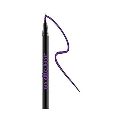 KRASH KOSMETICS Eyeliner Liquido Viola To Die For REINONA - Formula Waterproof 24h Lunga Durata - Eyeliner Colori Pigmentati - Applicatore di Feltro Punta Sottile - Vegano e Cruelty Free