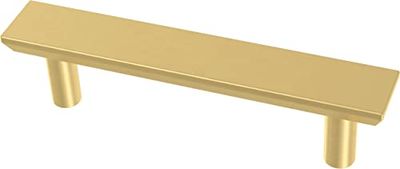 Franklin Brass Simple Square (10-Pack) Cabinet Handles 3" Hole Center Pulls | Modern Gold Hardware Kitchen Door, Drawers, Dressers, Furniture P40844K-117-C