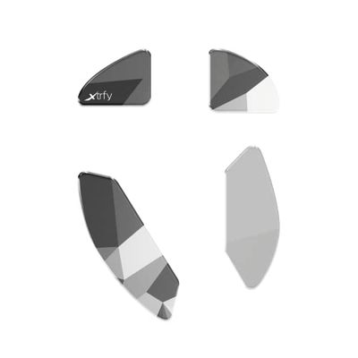 Xtrfy Glass Skates, Piedini per Mouse Autoadesivi in Vetro Alluminosilicato, Compatibile con Mouse da Gioco Xtrfy M4 RGB/M4 Wireless, per Rapidità e Precisione
