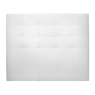 WIN REST Cabecero de Cama Bahia, Polipiel Blanco, Moderno, Acolchado Comfort Camas de Gama Alta, Estructura de Madera, tapizado Polipiel, Diseño Capitoné, Cabecero 190X120 cm para Camas 190/170/160