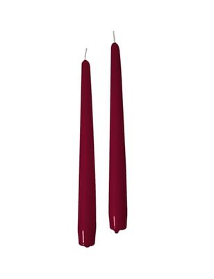 Cereria di Giorgio Risthò Velas cónicas para candelabro, cera de parafina, bordô, 2,2 cm, 10