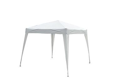 homcom Gazebo Pieghevole da Giardino - Tenda da Esterno richiudibile Automatico a Fisarmonica 3x3m, Bianco