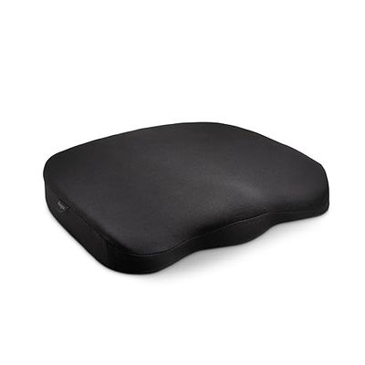 Kensington Coussin Ergonomique à Mémoire de Forme, Noir - Soutien du bas du dos, Meilleure Posture, Idéal en cas de Sciatique, Base Anti-Dérapante (K55805WW)