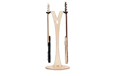 Ruach GS-2 Dual Bass, Acoustic and Electric Wooden Guitar Stand - Birch