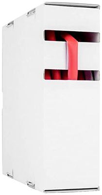 Hongshang 211134328 Gaine thermorétractable sans colle rouge 2,40 mm 1,20 mm Taux de rétrécissement : 2:1 15 m