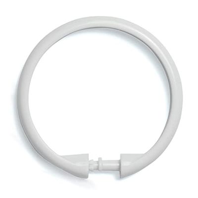 Kenney Manufacturing Company White Shower Rings, White, 48 to 86 Inches
