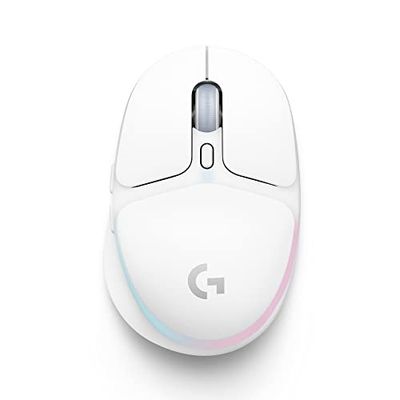 Logitech G G705 Mouse Gaming Wireless, Illuminazione Personalizzabile LIGHTSYNC RGB, LIGHTSPEED Wireless, Connettività Bluetooth, Leggero, Per PC/Mac/Laptop - Bianco