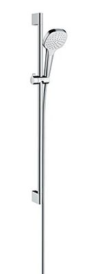 hansgrohe Croma Select E Set doccia 1 getto con asta doccia 90 cm, bianco/cromo, 26594400