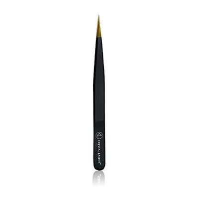 Crystal Lashes Tweezers modelo 08 para la separación negro