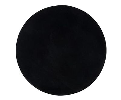 Gözze - Tappetino da Bagno Rotondo e Antiscivolo Premium, RIO, 100% Microfibra, 100% Microfibra, Ø 110 cm - Nero