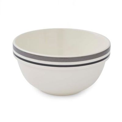 Potter's Stripe Set of 4, 5.5 Inch Stacking Bowls, Grey