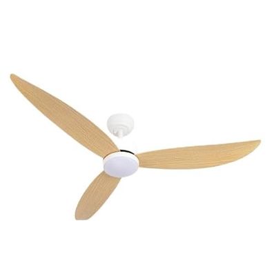 Brightium Ventilateur DC Genil 24 W blanc avec 3 pales. Élégant et puissant, offre 132 dB et 2424 lm. Éclairage réglable (3000, 4000, 6500 K) et télécommande. Idéal pour n'importe quel espace.