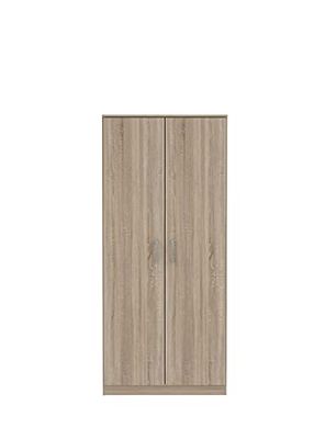 Forte Armario NIKO 80 85, pequeño, para pasillo o dormitorio juvenil, 2 puertas, roble Sonoma, 82x185x53 cm