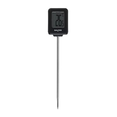 Salter Instant Read Thermometer – Digitale Voedselthermometer Probe Met Deksel, Nauwkeurige Directe Aflezing, Roestvrij Staal, Meten in Celsius & Fahrenheit, SA00635CFEU12