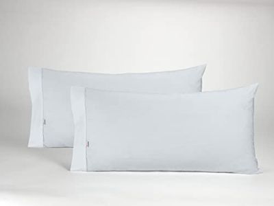 Verpakking van dos Almohada de algodón peinado, parelkleurig. 45 x 90 cm