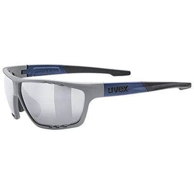 Uvex sportstyle 706 - lunettes de sport pour hommes et femmes - effet miroir - champ de vision sans buée - rhino deep space matt/silver - one size