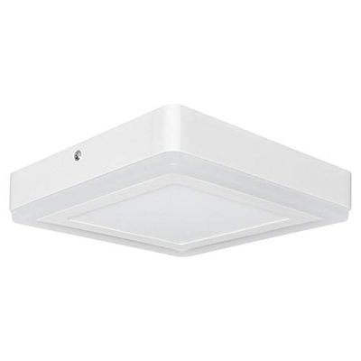 LEDVANCE Apparecchio LED Decorativo da Parete e Soffitto, Componenti Luminosi di mmerabili e Controllabili con Interruttore a Parete, 15W, Bianco Caldo, Quadrato(200mm x 200mm),LED Click+Bianco