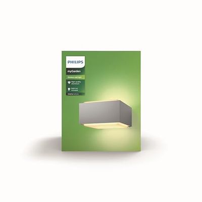 Philips Lighting Lampada da Parete Hedgehog, per Esterno, 42W, Stile Contemporaneo, Grigio