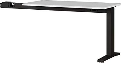 Marque Amazon - Plaque de montage à 90 ° réglable en hauteur mécaniquement Alkove, pour un travail ergonomique, idéal pour le bureau à domicile, en gris clair / noir, 113 x 88 x 60 cm (LxHxP)