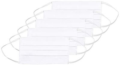 Oscars Apparel Pleated Adult Face Mask Elastic 5 Pack, Adult Elastic Mask
