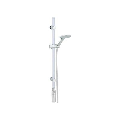 Juego de barra de ducha con alcachofa con iluminación LED, ABS, 94 cm, cromado
